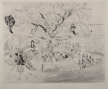 null 
Emilio GRAU-SALA (1911-1975). 

Le jardin. 

Gravure en noir signée en bas...