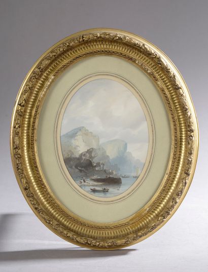 null Eugène CICÉRI (Paris, 1813 - Bourron-Marlotte, 1890). 

 Mountain landscape...