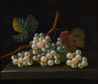 null William JONES of BATH (active between 1764 and 1779). 

 Bunches of grapes.

Two...