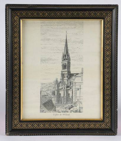 null C. GOUPILLON.

" Church of Saint-Cloud, May 24th 1894 ". 

 Ink on paper signed...