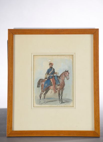 null 
Eugène LAMI (Paris, 1800 - 1890). 





 "10th Hussar". 





 Watercolour...