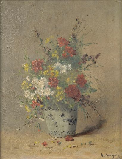 null Eugène-Henri CAUCHOIS (1850-1911).


Bouquet de fleurs dans une jardinière....