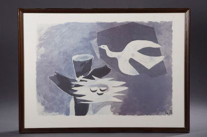 null D'après Georges BRAQUE.


Colombe.


Reproduction encadrée.


Haut. : 33 cm...