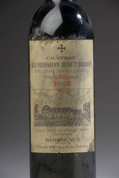 null 1 bouteille CH. LA MISSION HAUT BRION, Pessac Leognan 1955 (es, TLB)