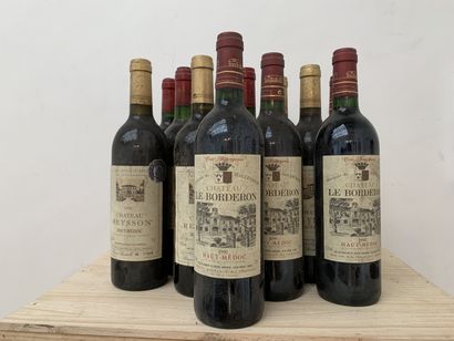 null 12 bouteilles HAUT-MÉDOC 1996 (ets, 4 Salvet, 4 e Borderon, 4 Reysson)