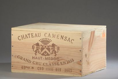6 bouteilles CH. CAMENSAC, Haut-Médoc 2003...