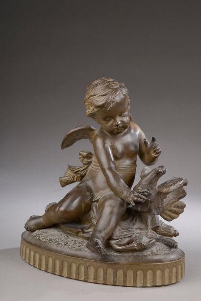 null Jean-Baptiste LEBROC (1825-1870).

Le messager d'amour. 

Terre cuite patinée...