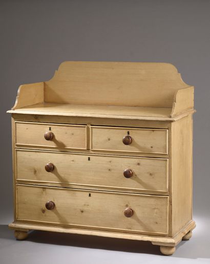null Child's bedroom chest of drawers in light wood opening with four drawers on...