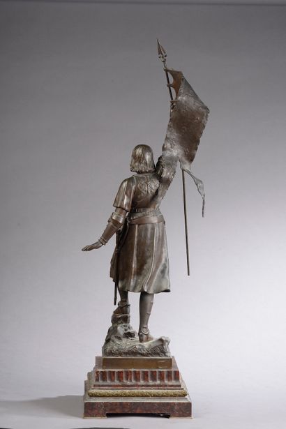 null Charles CHAMPIGNEULLES (1853-1905).

Joan of Arc with a standard.

Bronze with...