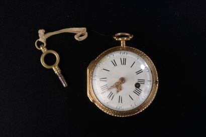 null LEPOUTRE in Paris. 

18k yellow gold basin gousset watch, the round case with...