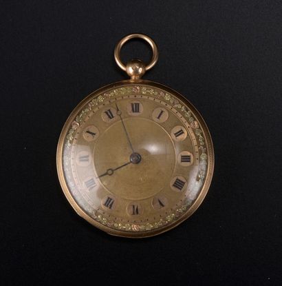null CHARLES BERTHELOT FILS in St Malo. 

Pocket watch, the case in 18k yellow gold,...