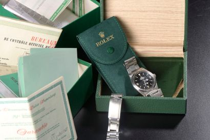 null 
ROLEX.




Men's stainless steel wristwatch model "Oyster Perpetual Explorer",...