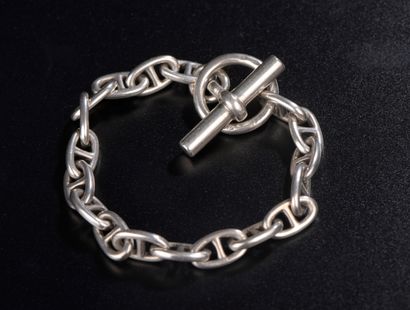 null HERMÈS.

Silver bracelet 925 thousandths model "Chain of anchor" with clasp...