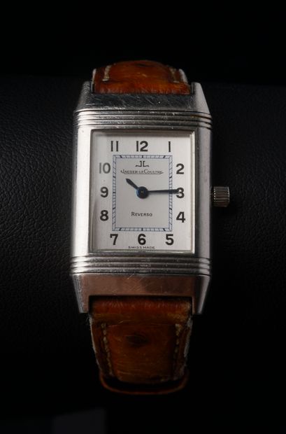 null JAEGER-LECOULTRE.

Ladies' wristwatch "Reverso" model in steel. Rectangular...