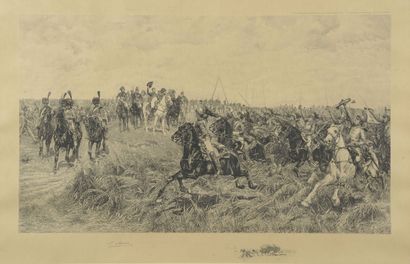 null D'après Ernest MEISSONNIER (1815-1891). 

La Bataille de Friedland.

Estampe...
