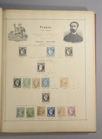 null Un album de timbres Richard avec timbres pricipalement oblitérés (incomplet).

Expert...