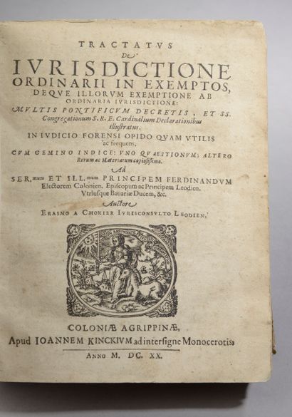 null ERASME de CHOKIER.Tractatus De Iurisdictione Ordinarii In Exemptos, Deque Illorum...