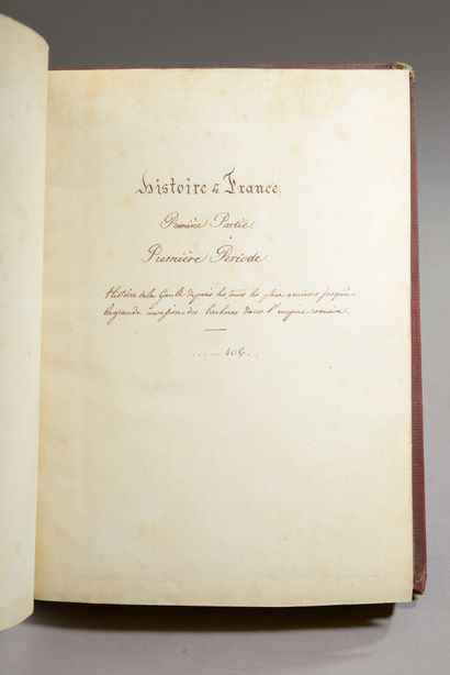 null [MANUSCRIT] Histoire de France rédigée par Armand Liégeard en 1838.

In-8, intégralement...