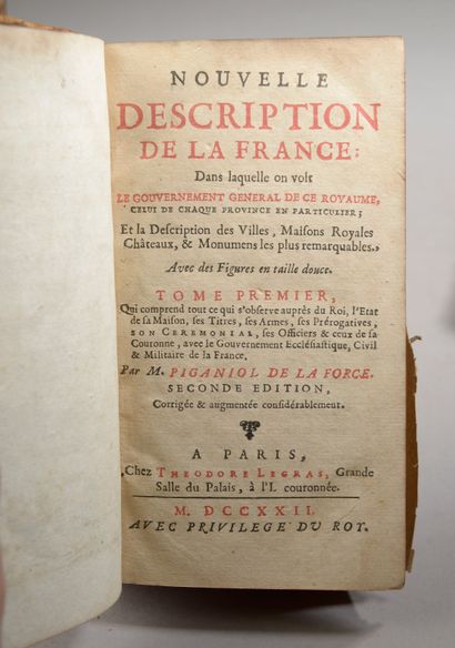 null *PIGANIOL DE LA FORCE, Description de Paris, Paris, 1742. 

7 volumes in-8 illustrés...