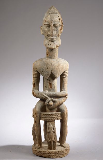 null Figure of "hogon" represented sitting DOGON, Mali. 



Wooden.



Height : 125...