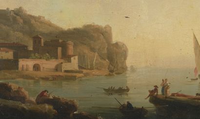 null École du début du XIXe siècle, suiveur de Joseph VERNET.

Vue d'une calanque,...