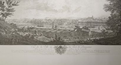 null D'après Claude-Joseph VERNET (1714-1789).

"Vue du port de Bayonne".

Estampe...