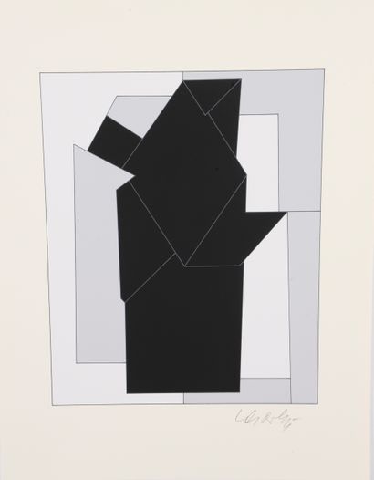 null 
Victor VASARELY (1908-1997).




Composition en noir et gris.




Sérigraphie...
