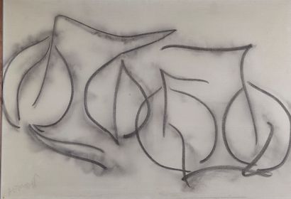 null 
Robert HELMAN (1910-1990).




Pears.




Charcoal on canvas signed lower left...