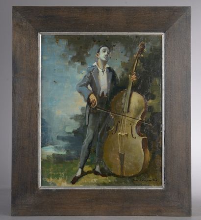 null 
Jean d'ESPARBÈS (1899-1968).




Pierrot double bass player.




Oil on canvas...