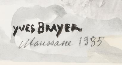 null 
Yves BRAYER (1907-1990).


"Maussane".




Aquarelle et crayon graphite sur...