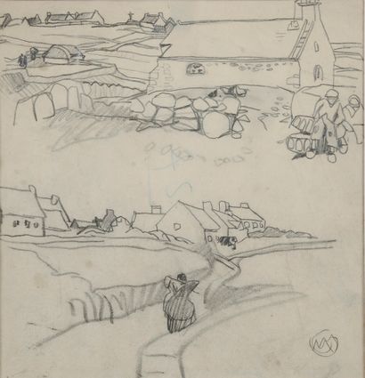 null 
Mathurin MÉHEUT (1882-1958).




Études de paysages bretons.




Crayon noir...