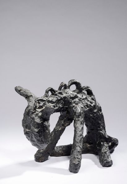null 
Jean LAMBERT-RUCKI (1888-1967).




Chien assis.




Bronze à patine noire...