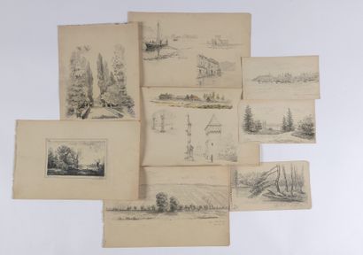 null 
Attributed to Gaston BALANDE (1880-1971).




Set of forty drawings, sketches...