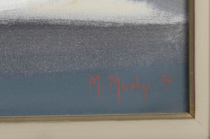 null 
Marcel MOULY (1918-2008).




Village en bord de mer.




Huile sur toile signée...
