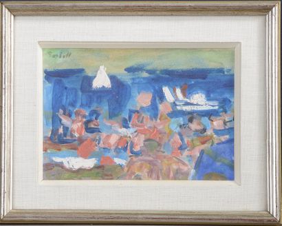 null 
Alexander Sascha GARBELL (1903-1970).




Bathers by the sea.




Gouache on...