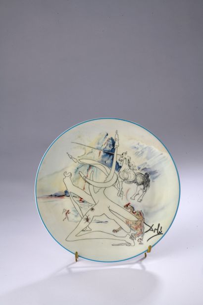 null 
LIMOGES, d'après Salvador DALI (1904-1989).




Assiette circulaire en porcelaine...