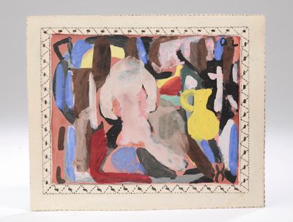 null 
André LANSKOY (1902-1976).




Composition with a yellow jug.




Gouache on...