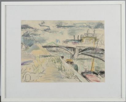 null 
Willy EISENSCHITZ (1889-1974).




Edge of the Seine.




Pastel and charcoal...