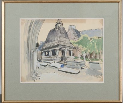 null 
Mathurin MÉHEUT (1882-1958).




Breton cemetery.




Watercolor, gouache and...