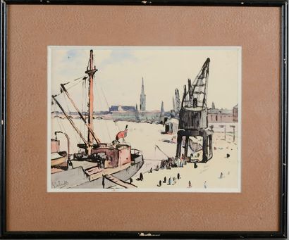 
Gaston BALANDE (1880-1971).




The port.




Watercolor...