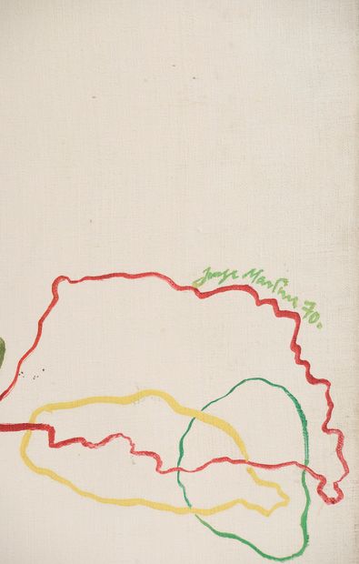 null 
Jorge MARTINS (né en 1940).




Composition colorée sur fond blanc.




Gouache...