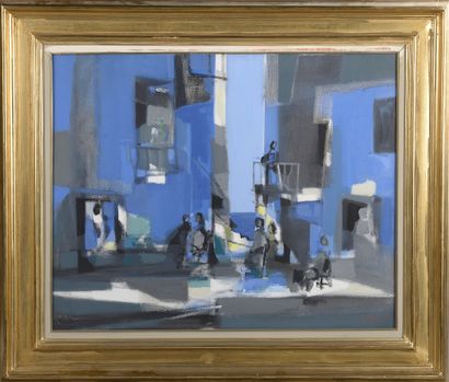 null 
Marcel MOULY (1918-2008).




Village by the sea.




Oil on canvas signed...