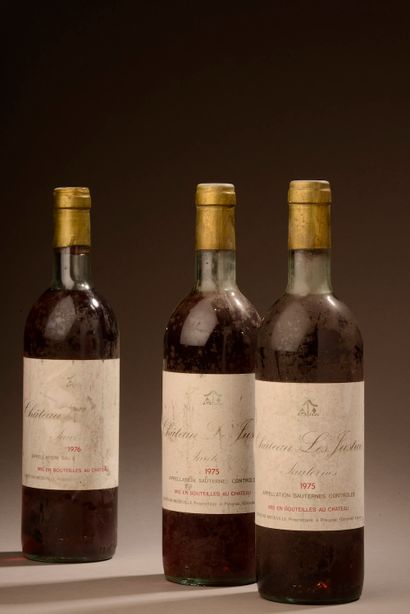 3 bottles Château LES JUSTICES, Sauternes...