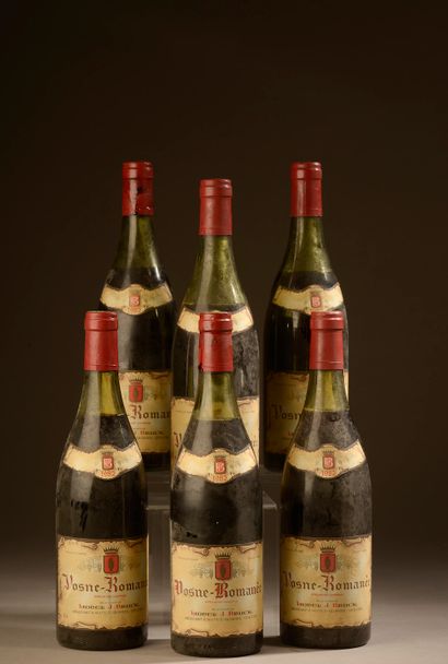 6 bottles VOSNE-ROMANÉE L. Bruck 1982 (es,...