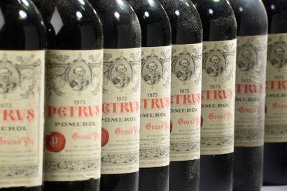 null 12 bouteilles PETRUS, Pomerol 1973 (es, etlt, 4 J, 6 TLB, 3 ea, 1 LB, 1 LB/MB...