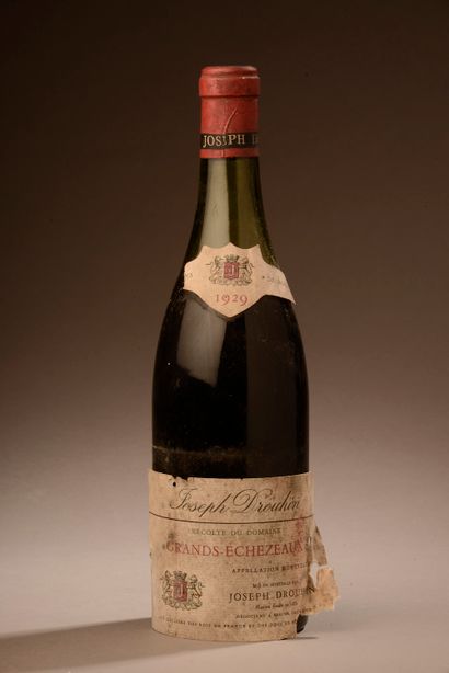 null 1 bouteille GRANDS-ÉCHEZEAUX, J. Drouhin 1929 (ea, MB)