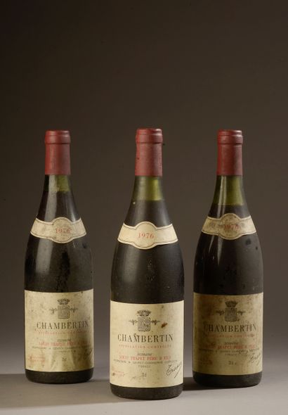 3 bottles CHAMBERTIN L. Trapet 1976 (ett,...