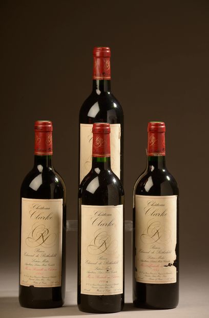 4 bouteilles Château CLARKE, Listrac 1995...