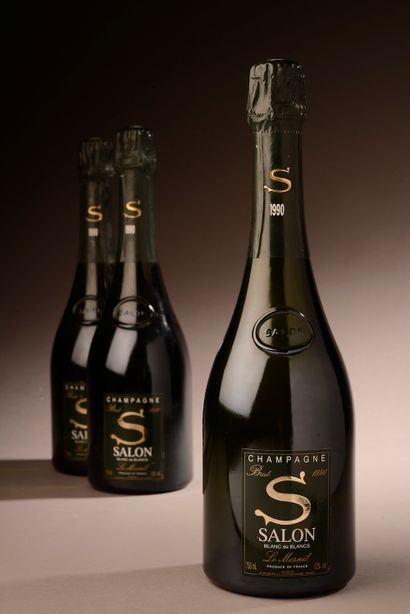 null 3 bottles CHAMPAGNE "S", Salon 1990 (1 and 1)