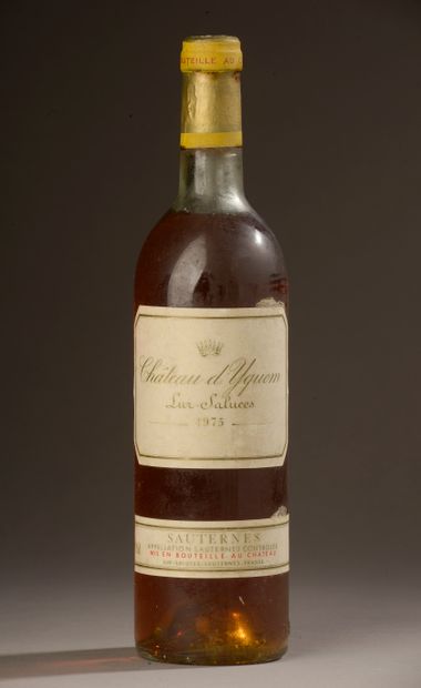  1 bouteille Château D'YQUEM, 1° cru supérieur Sauternes 1975 (es, elt, LB)